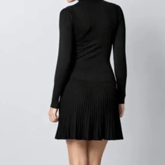 VENUS Black Knit Turtleneck drop waist dress, Size XL - Picture 3 of 3
